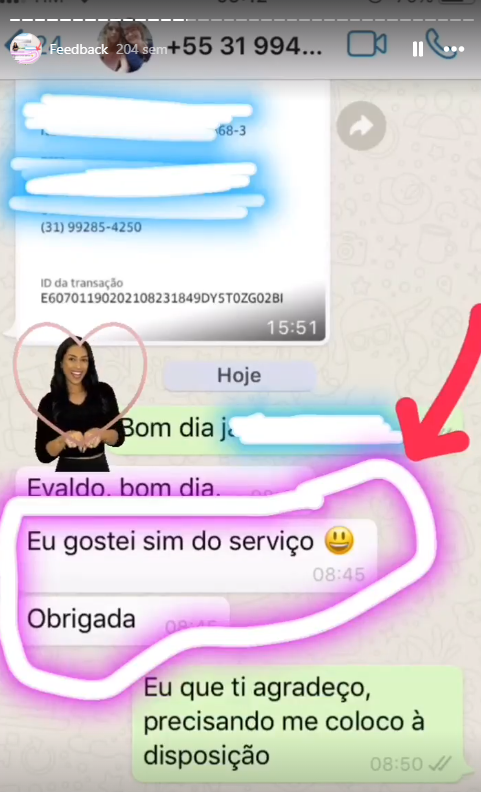 Cliente satisfeito com a proteção de móveis